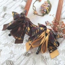 巧克力起司/ 斜紋毛料立體香蕉夾 馬尾夾 仙女夾 大腸圈