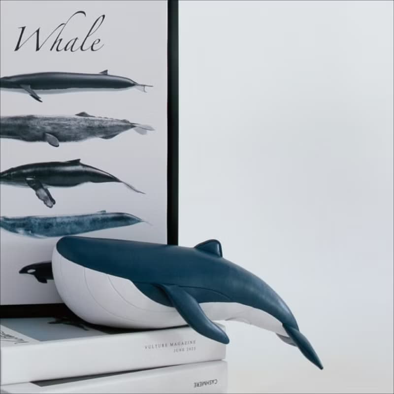 【書擋】鯨魚 Whale Wave 皮革動物擺飾 | 入厝禮物
