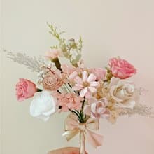 【花訴花藝】浪漫粉花束/永生捧花/拍照捧花/新娘捧花/登記捧花