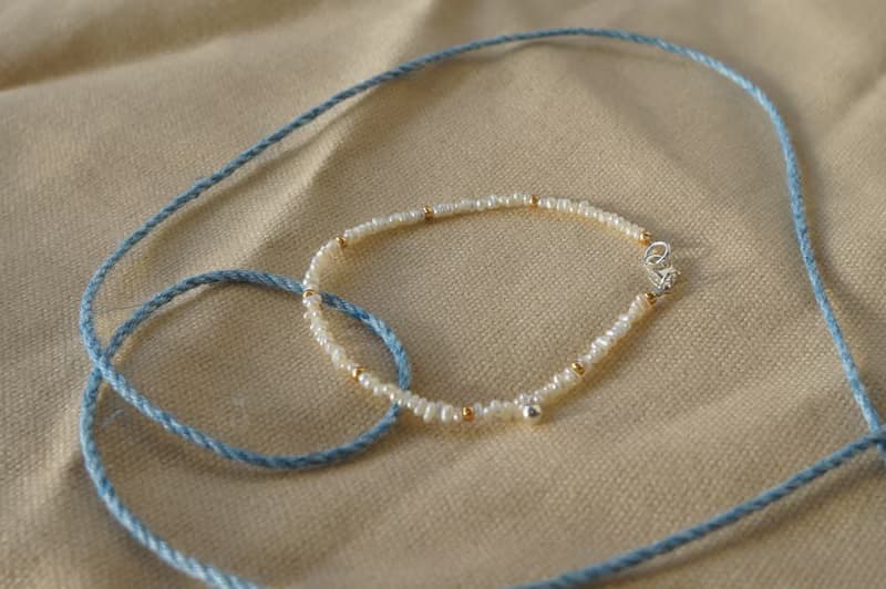 【極細淡水珍珠手鍊】天然淡水珍珠/設計師手作商品