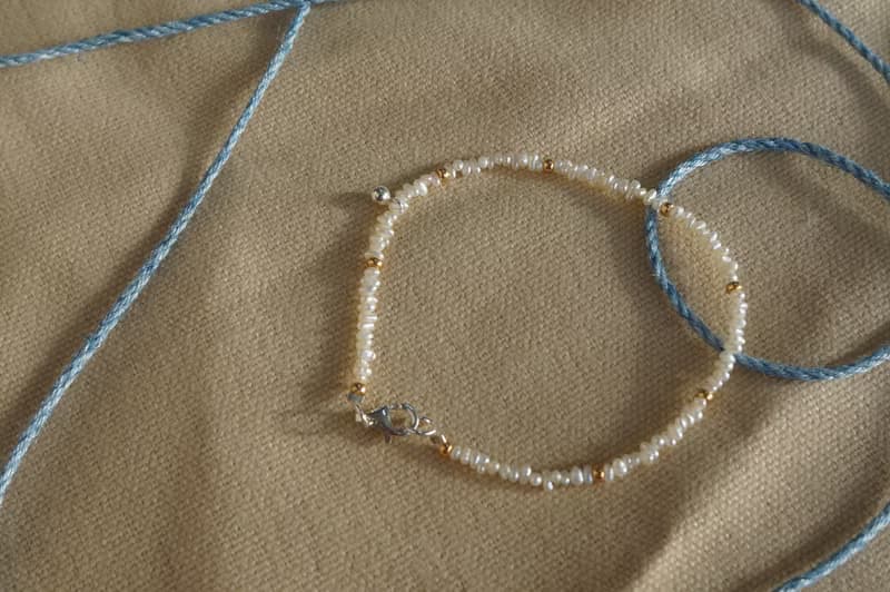 【極細淡水珍珠手鍊】天然淡水珍珠/設計師手作商品