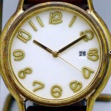 J.B.-DATE  手作り時計 Hand Craft Watch DATE  JUMBO Brass DATE(日付) 白ダイアル (JUM31DATE)