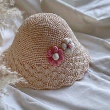 編織兒童草帽/兒童帽/海灘帽/彌月禮物/生日禮物