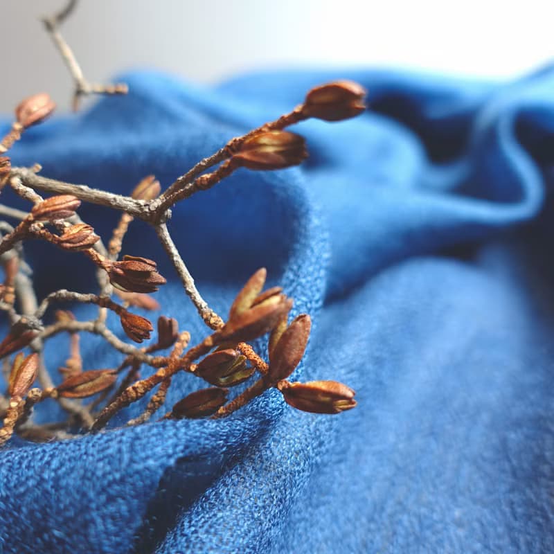 【碧海藍天】100% Cashmere・鑽石織・手染漸層・精品級羊絨披肩