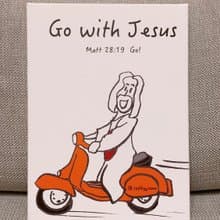 Go with Jesus  跟上耶穌 掛畫 偉士牌 基督教 follow