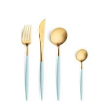 葡萄牙 Cutipol  GOA   蒂芬妮金 主餐四件組(刀叉匙+咖啡匙)