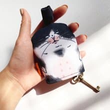 蛋定貓貓 鑰匙收納包 鑰匙包 防潑水