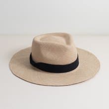 老派紳士帽/素色布/藺草編織/可調帽圍