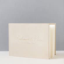 Wedding Guest Book - SUEDE 21x15 - vintage style embossed hardcover guestbook