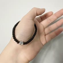 原創手作黑檀木S925純銀幸福小貓咪手鏈 交好運手鏈
