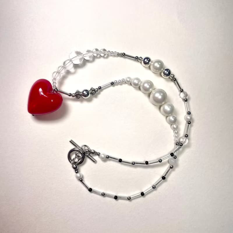 Sea Collection - 'Mermaid' Glass Craft Heart Necklace