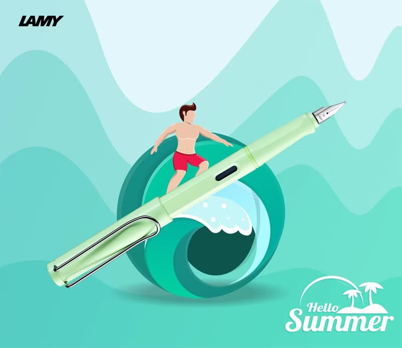 【雷雕刻字】LAMY safari 鋼筆 單入禮盒 (送二盒卡水) - 薄荷綠