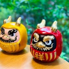 祥龍 達摩 祈願招福不倒翁存錢筒(2入) 龍開運 龍必勝