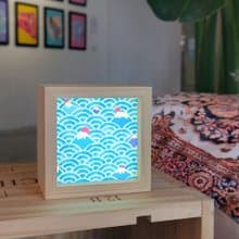 青海波富士山 / 日系 / 木製手工燈箱