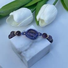 230622 Macrame 南美蠟線 紫龍晶 手鍊