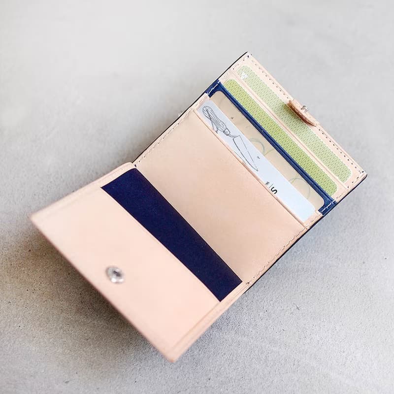日本經典 藍染工藝質感精巧短夾Made in Japan by Baggy Port