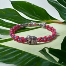 925純銀手鍊 蠶絲蠟線幸運繩