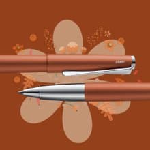 【雷雕免費刻字】LAMY 鋼珠筆+筆袋禮盒 / studio 系列  - 陶瓦紅