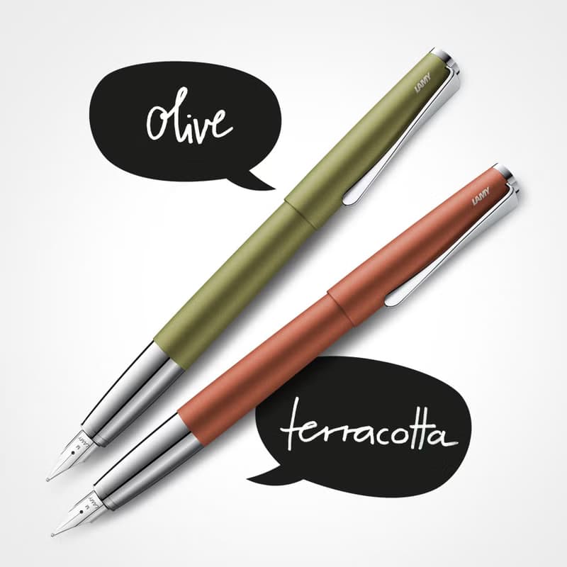【雷雕免費刻字】LAMY 鋼珠筆+筆袋禮盒 / studio 系列  - 陶瓦紅