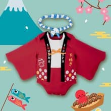 章魚慶典包屁浴衣連髮帶