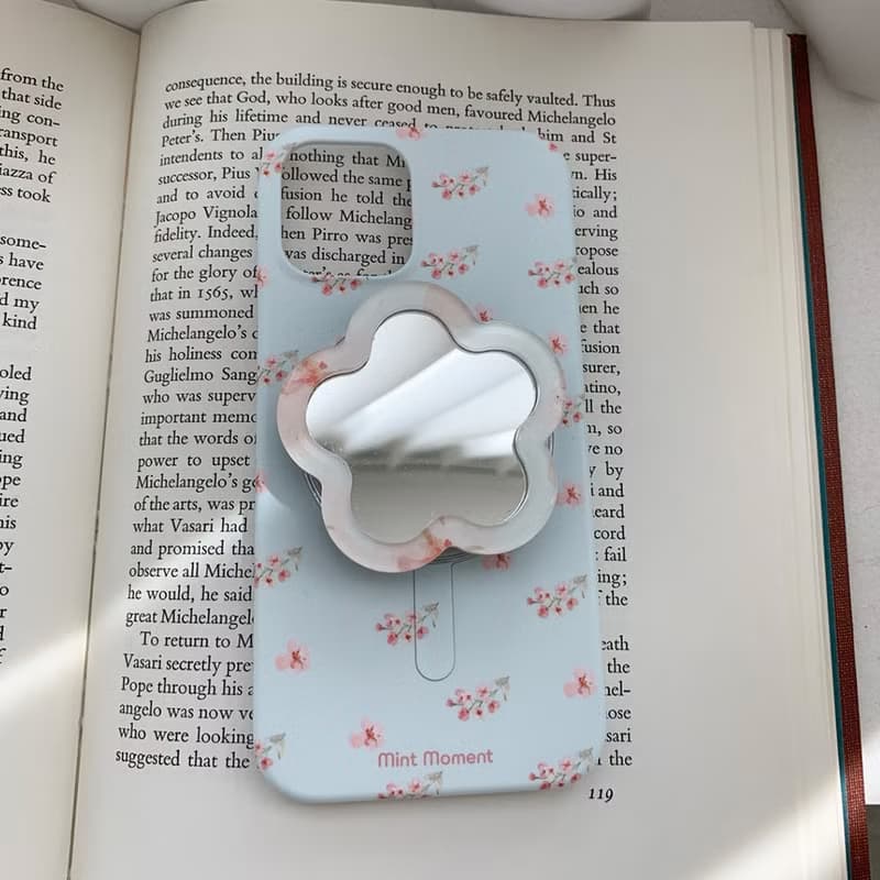 天藍色花朵 iPhone MagSafe 手機硬殼