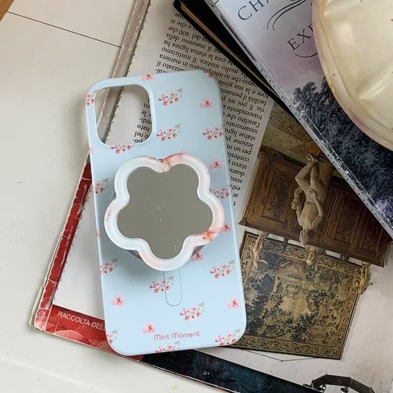 天藍色花朵 iPhone MagSafe 手機硬殼
