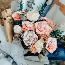 鈔票花束/鈔票玫瑰花束/有錢花花束/紙鈔花束/錢花花束/生日花束