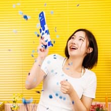 Popperoni 藍色點點感謝爆炸卡片 韓國手工驚喜賀卡