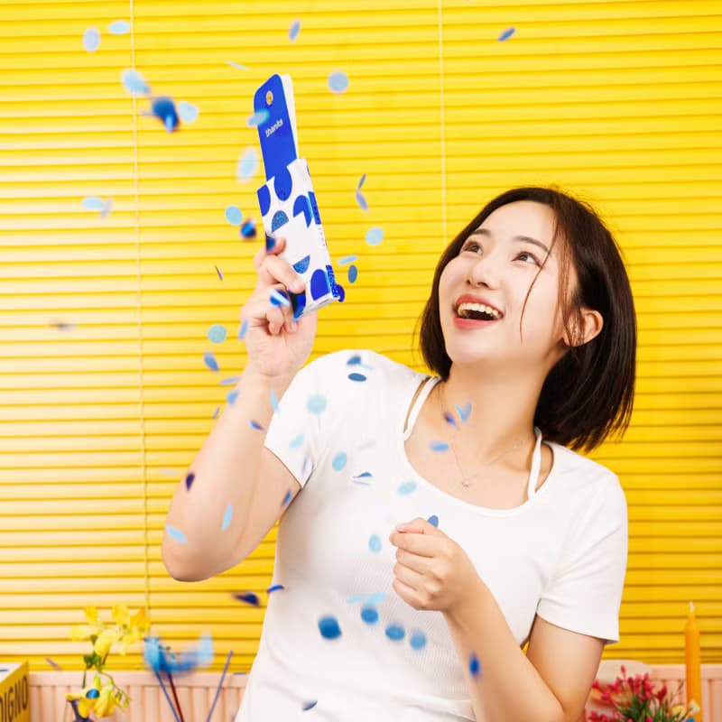 Popperoni 藍色點點感謝爆炸卡片 韓國手工驚喜賀卡
