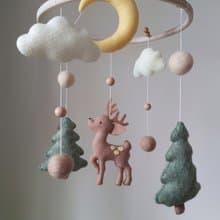 Baby mobile Woodland nursery decor, forest crib mobile, baby shower gift