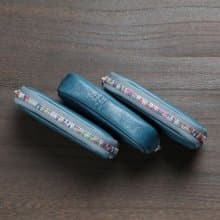 日本製【REPLETION 萬用包】革職人 栃木革 感應鑰匙包 彩虹拉