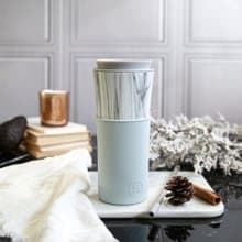 【質感時尚】美國HYDY兩用隨行保溫杯 | 大理石-積雲 450ml