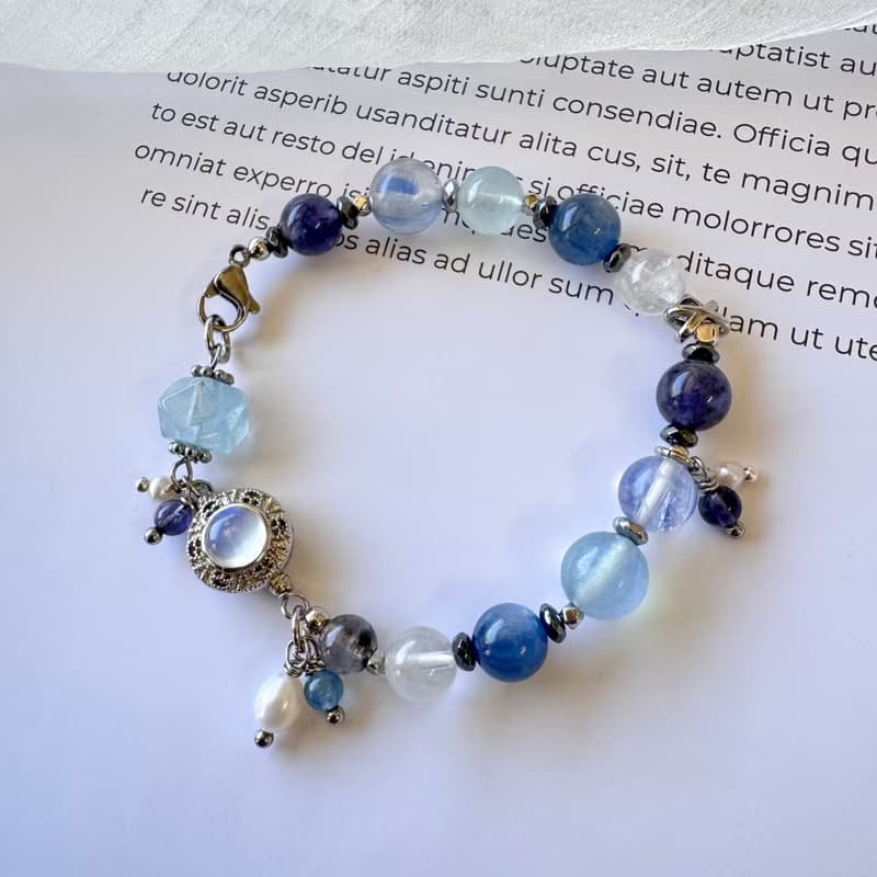 海水藍寶設計 堇青石 藍晶石 勇氣洞察能量