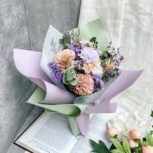 【康乃馨永生花束】天堂鳥媽媽—愛的總和型|永生花束|乾燥花束