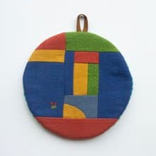 Patchwork #8 - Cotton Linen Trivet & Pot Holder