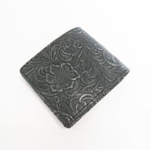 "メタル"ウォレット　CARVING　二つ折り財布