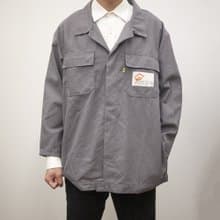 企業工作外套 工作服 作業服 鐵灰 古著 二手 工裝 多口袋