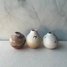 融雪。手工陶瓷迷你花瓶 擴香瓶 花器 精油瓶 陶藝 母親節禮物