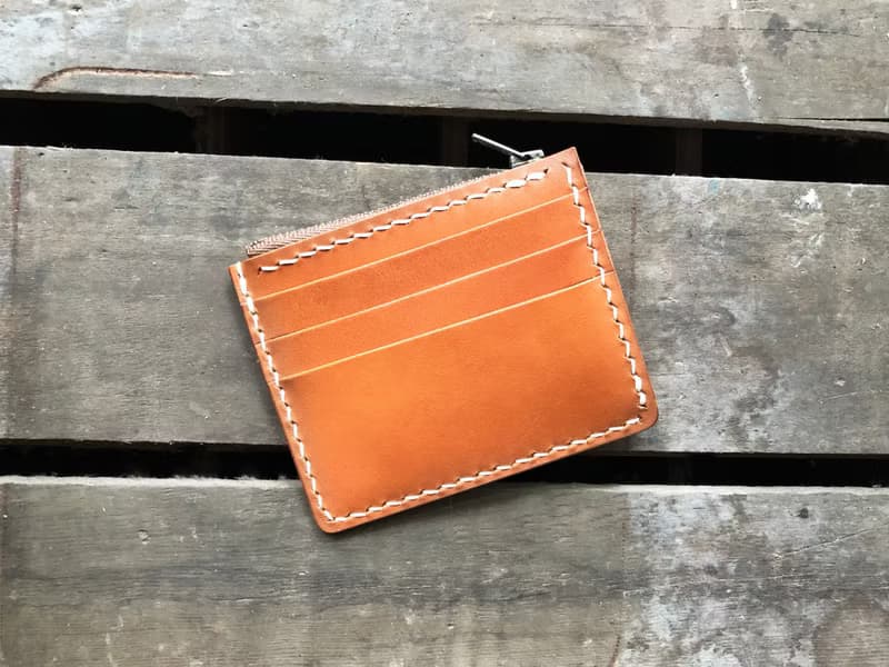 3咭位 6咭位 拉鏈零錢包 皮革材料包 刻名 名片夾 植鞣 皮革DIY