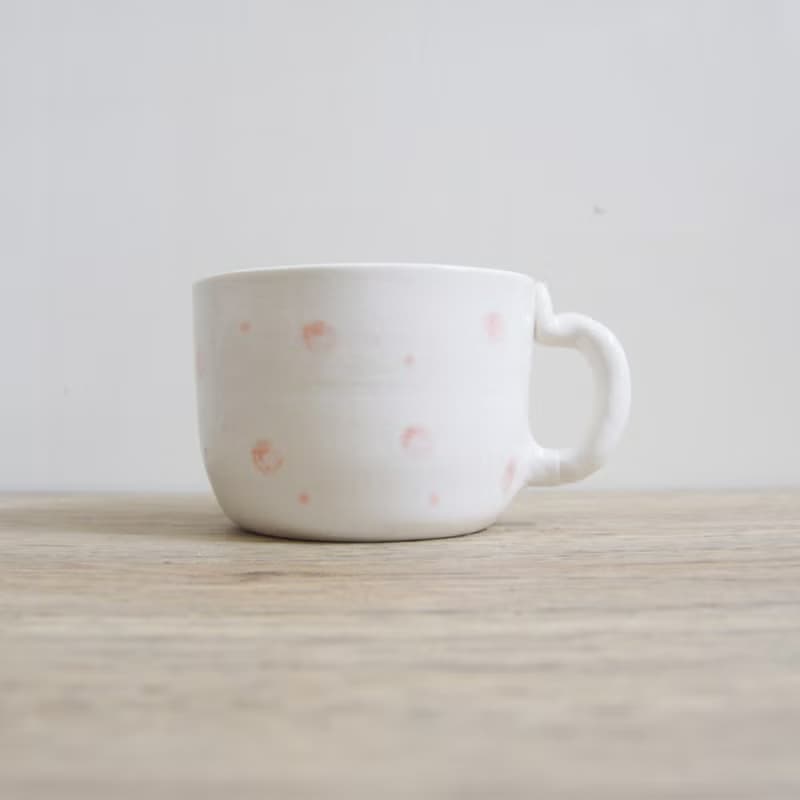 【陶瓷杯】瓷器白貓小姐杯 400ml