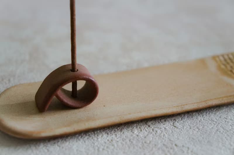 【霧面米色】長形香盤/線香座