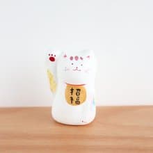 一点ものの優しさ 　 彩り招き猫　ピンク