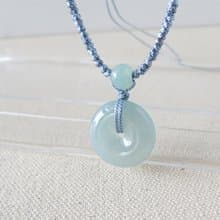 本命年【歲歲平安】平安扣翡翠絲光編織項鍊*SA025*招財、開運