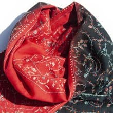 喀什米爾Cashmere/羊絨圍巾/純羊毛圍巾披巾/戒指絨披肩-刺繡花朵
