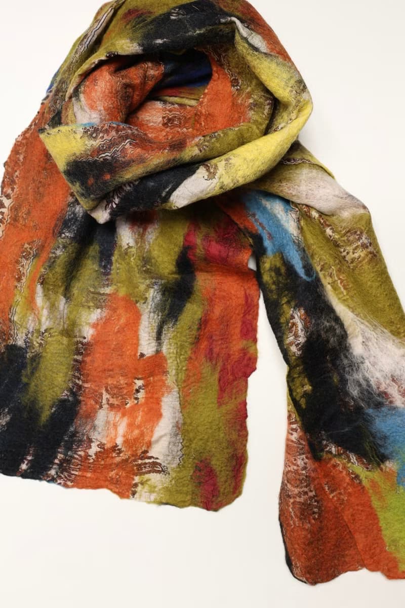 【聖誕禮物】印度真絲底胚細軟美麗諾羊毛氈手工圍巾披肩-雙面彩