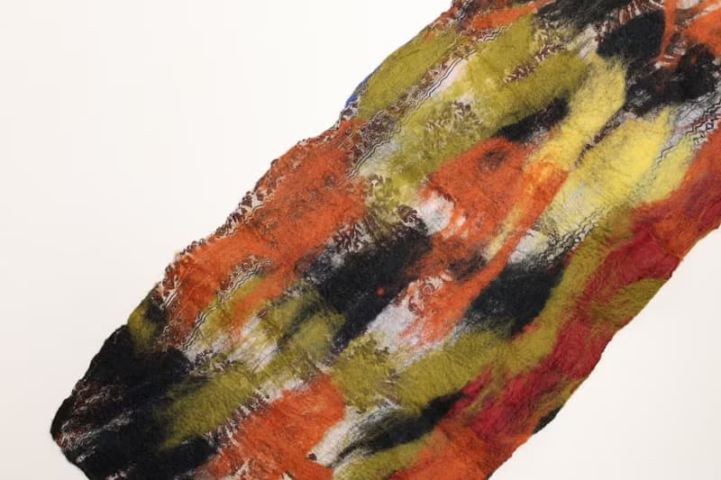 【聖誕禮物】印度真絲底胚細軟美麗諾羊毛氈手工圍巾披肩-雙面彩