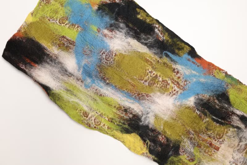 【聖誕禮物】印度真絲底胚細軟美麗諾羊毛氈手工圍巾披肩-雙面彩