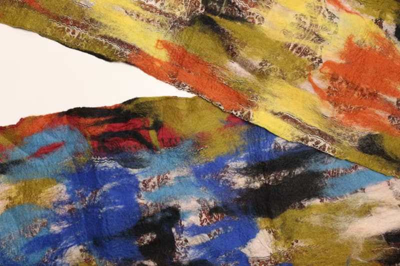 【聖誕禮物】印度真絲底胚細軟美麗諾羊毛氈手工圍巾披肩-雙面彩