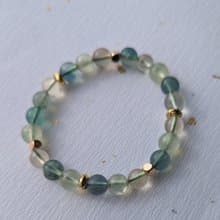 葡萄石×綠螢石x檸檬晶 水晶設計款手鍊【7mm】