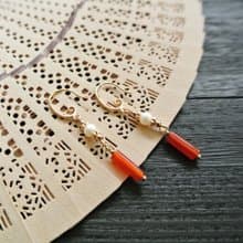 【墨徽閣】赤錦耳環